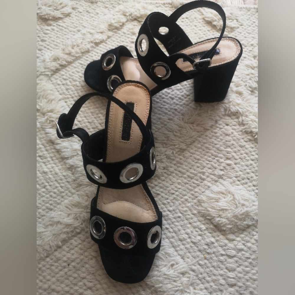 Suede Chunky Heels